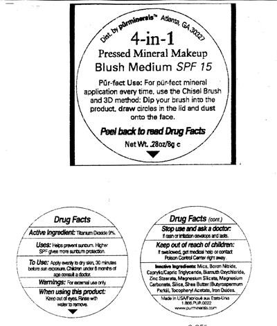 Image Of Label (Purminerals  4 In 1 Makeup Spf 15 Blush Medium)